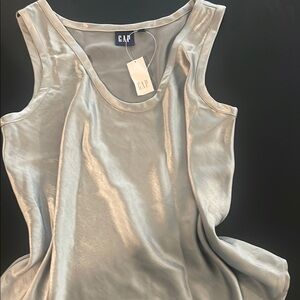 Gap Silver/Gray/Sage Women's Satin Tank Top